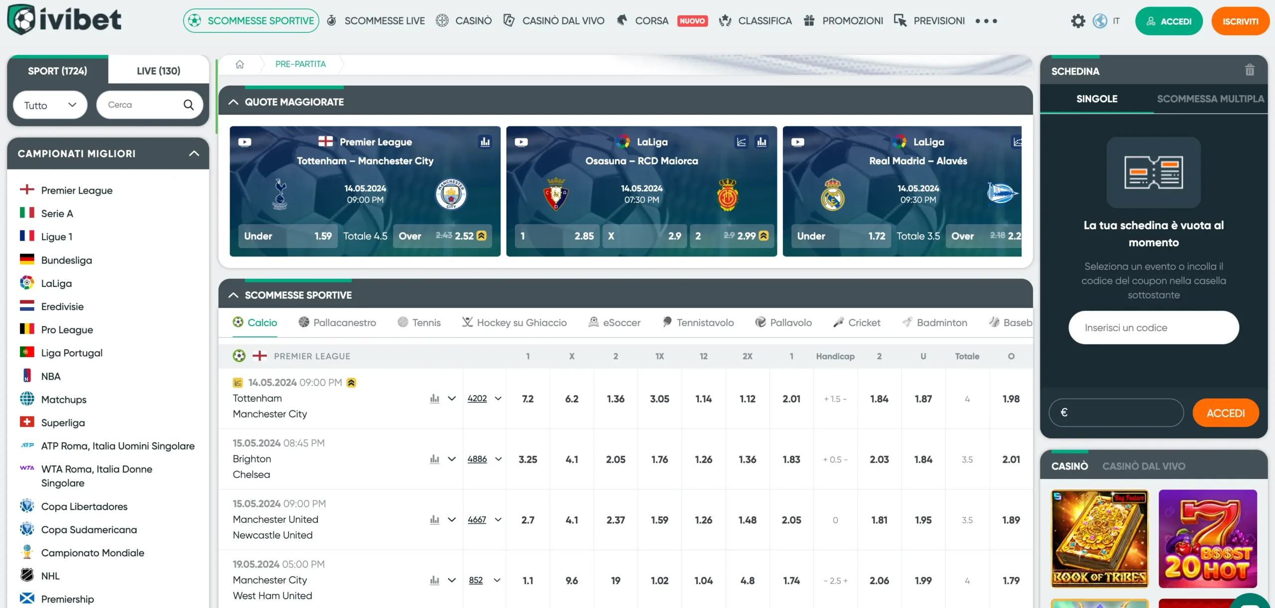 ivibet Scommesse Sportive